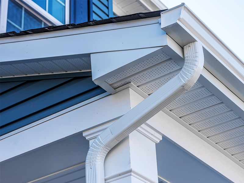 What are the primary functions of gutters on a home?