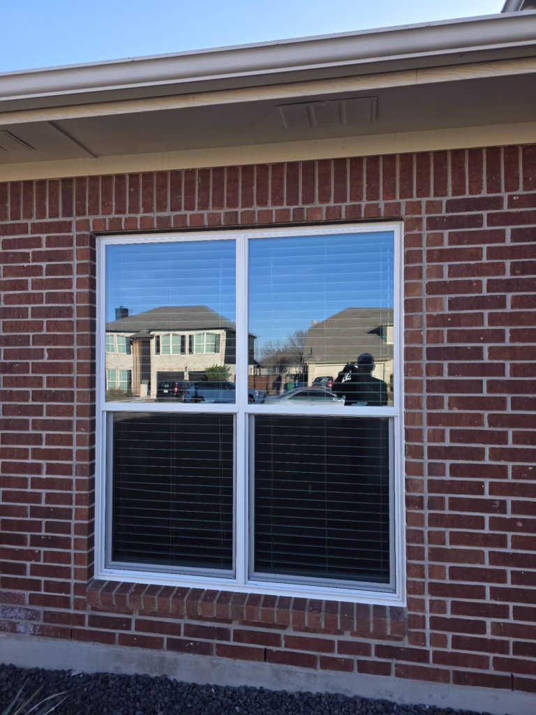 Vinyl Single Hung Anlin Panoramic White Window Replacement Settlers Ridge TX — Cupcake Home Improvements