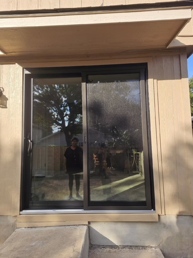 Sliding Patio Vinyl Provia Endure Door Installation Picadilly Ridge Phase One TX — Cupcake Home Improvements