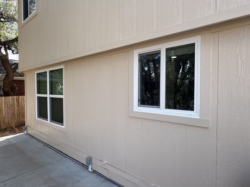 Vinyl Slider Mi V3000 White Window Replacement Cedar Park TX — Cupcake Home Improvements