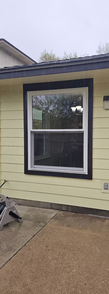 Vinyl Single Hung Provia Endure White Window Replacement Willow Run TX — Cupcake Home Improvements