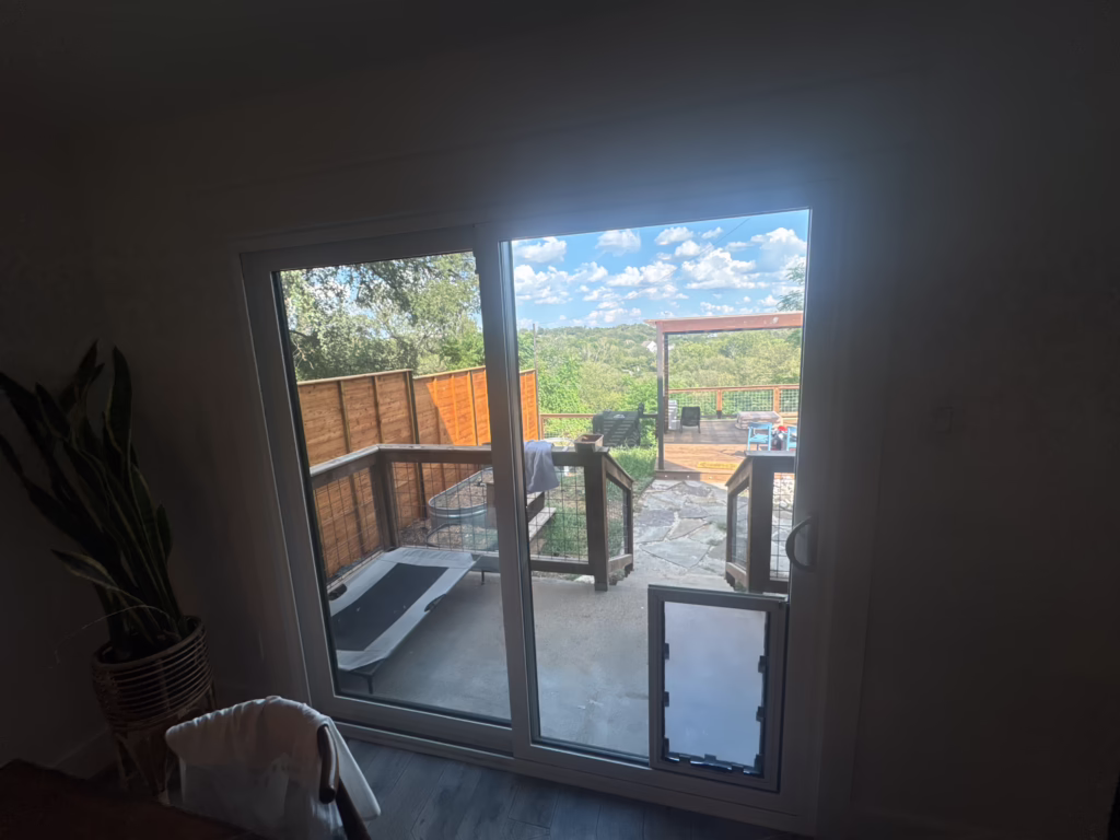 Sliding Patio Vinyl Anlin Malibu Door Installation MLK-183 TX — Cupcake Home Improvements