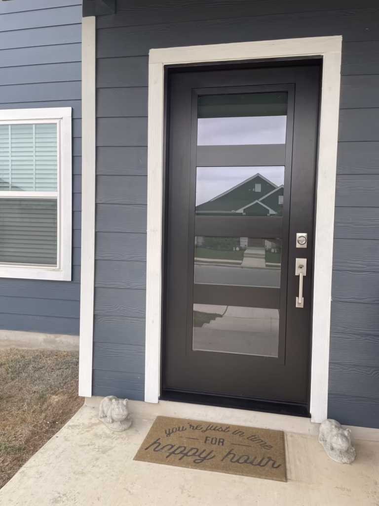 Entry Door Fiberglass Provia Signet Door Installation Hutto TX — Cupcake Home Improvements